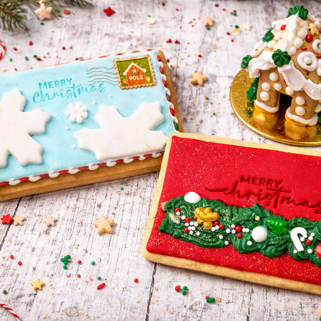 Christmas Postcard Cookies